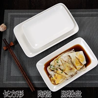 Отель Pure White White Corder Pourge Plate Ceramic без доставки горячее блюдо тарелка прямоугольная тарелка миска миска барбекю барбекю для барбекю горячее горшок