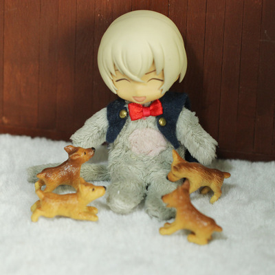 taobao agent OB11 can use 4 puppy dog cubs 12 points BJD scene props super small mini capsule food to play large clay