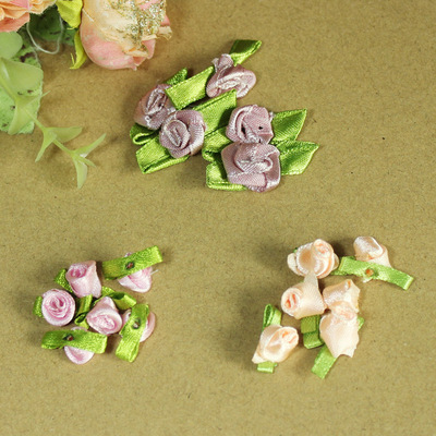 taobao agent Free shipping 1 yuan, 20 orange powder, taro pink handmade flower lace flower ribbon, small flower DIY patchwork