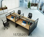 Nội thất văn phòng Thiên Tân 4 người kết hợp màn hình phân vùng nhân viên bàn đơn giản hiện đại