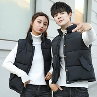 New vest nam cotton vest nam mùa thu và đông Phiên bản Hàn Quốc thời trang giản dị đẹp trai trẻ đứng cổ áo vest cotton áo chi lê