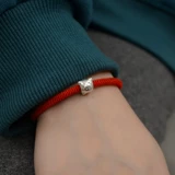 Милый браслет с одной бусиной, защитный амулет, оберег на день рождения, браслет из красной нити, серебро 999 пробы, для влюбленных