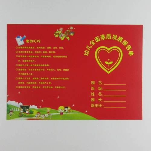 Детский комплексный отчет о качественном развитии.