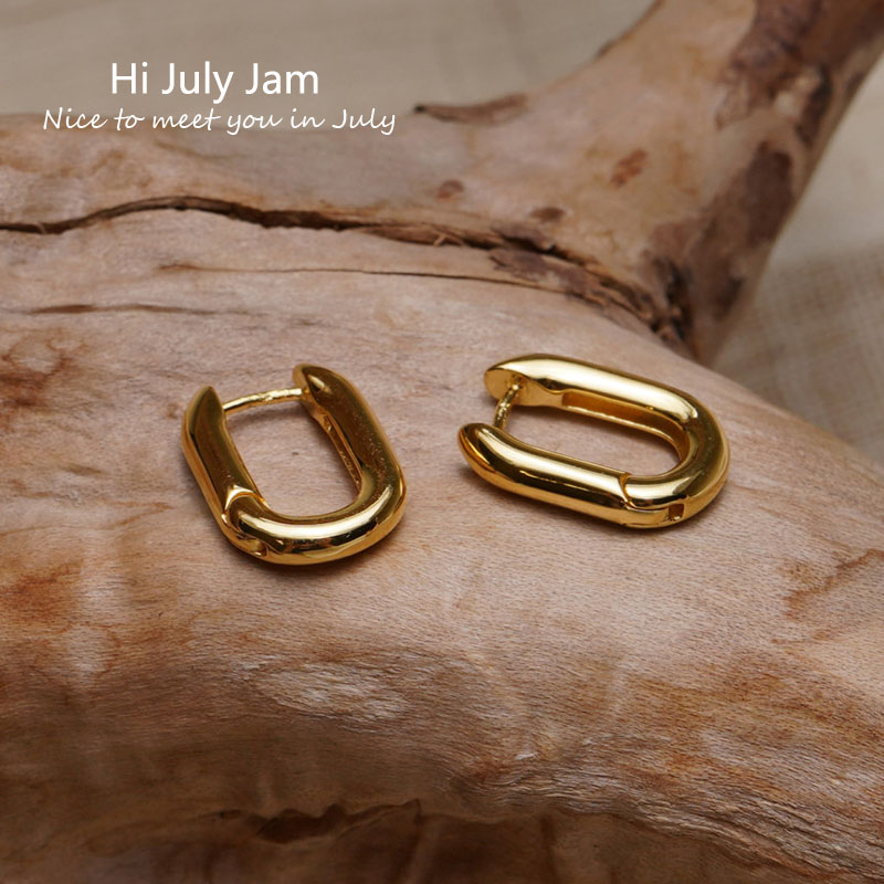 PicturesEar Studs female Metal 2021 new pattern tide Simplicity Cold wind female Advanced sense Small Earrings Retro temperament Earrings