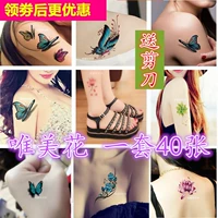 40 dán hình xăm mô phỏng chống thấm nước kéo dài nam giới và phụ nữ bướm tăng sexy body painting Hàn Quốc dán hình xăm hình xăm giả lâu phai