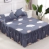 khăn trải giường cotton váy ngủ một mảnh ba mảnh bảo vệ 1.8x2.0m 2 m 3 bộ tấm bụi bông 2.2 - Váy Petti ga giường viền ren Váy Petti