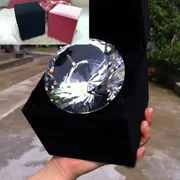 Crystal Super Diamond Ring Diamond Big Ring Wedding Set Đạo cụ Quà tặng ngày Valentine Gửi bạn gái Quà tặng sinh nhật