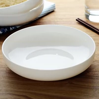 Xương trắng nguyên chất Trung Quốc 7 8 10 inch đĩa sâu đĩa xào đĩa tròn đĩa gốm sứ - Đồ ăn tối dĩa sứ