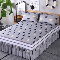 Khăn trải giường bằng vải cotton cộng với ga trải giường cotton dày 1,5m1,8 mét 1,2 giường đơn drap giường có viền