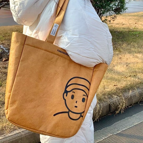 Водонепроницаемая вместительная и большая кожаная сумка на одно плечо, можно стирать