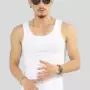 Áo vest nam cotton trẻ trung thoáng khí mùa hè Slim phiên bản Hàn Quốc của xu hướng áo lụa nam bó sát trái tim cotton đất - Áo vest cotton bộ vest nam cho người trung tuổi