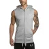 Cơ bắp Dr. Men Mũ trùm đầu không tay Chạy bộ Đào tạo Vest Vest Cơ bắp Dr. Sports Loose - Áo thể thao áo phao sát nách nam Áo thể thao