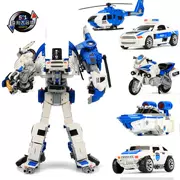 Cậu bé mô hình hợp kim đồ chơi King Kong cảnh sát biến dạng xe máy chính hãng robot phù hợp với xe máy. - Gundam / Mech Model / Robot / Transformers