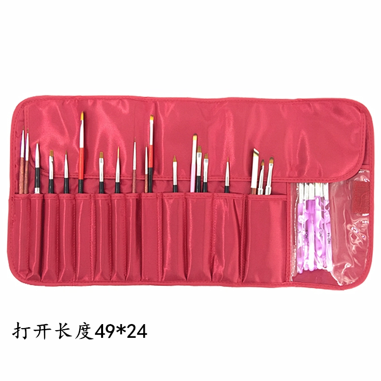 Nhật Bản đơn giản làm móng công cụ đặc biệt túi đựng bút chì hộp đựng bút chì cho người mới bắt đầu cọ hoàn thiện túi đựng đồ trang điểm dung tích lớn - Công cụ Nail
