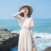 Váy 2019 phổ biến váy mùa hè mới của phụ nữ rất phổ biến Pháp váy đầm cổ tích siêu đẹp váy dài ngọt ngào - Váy eo cao