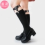 Nhẫn chân nhẫn chống trượt vớ garter clip đen Nhật Bản cos tối jk bắp chân vớ nữ ống vớ chân với trang sức - Nịt Tất đai nịt bít tất thắt lưng nữ