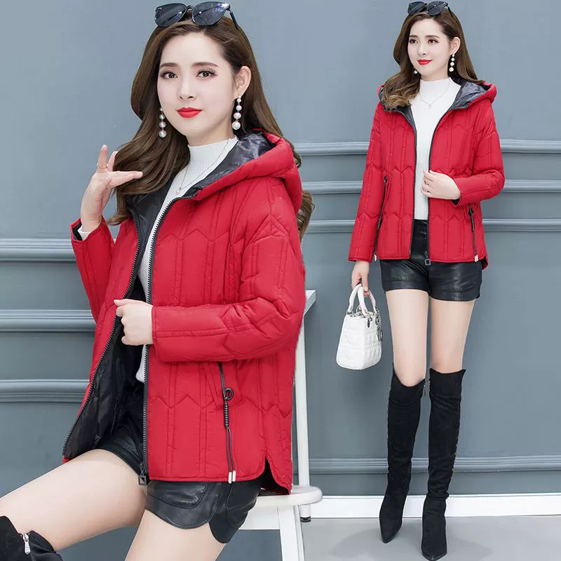 Áo khoác cotton nữ 2019 mới phong cách Hàn Quốc thời trang trùm đầu dày ấm áp áo khoác đệm mùa đông áo khoác ngắn - Bông