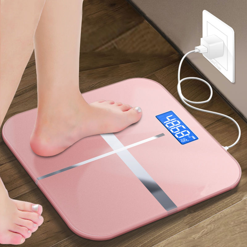 USB可充电电子称体重秤精准家用健康秤人体秤成人减肥称重计器准