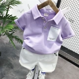 Летняя летняя одежда, детская спортивная однотонная футболка polo, 2020, короткий рукав