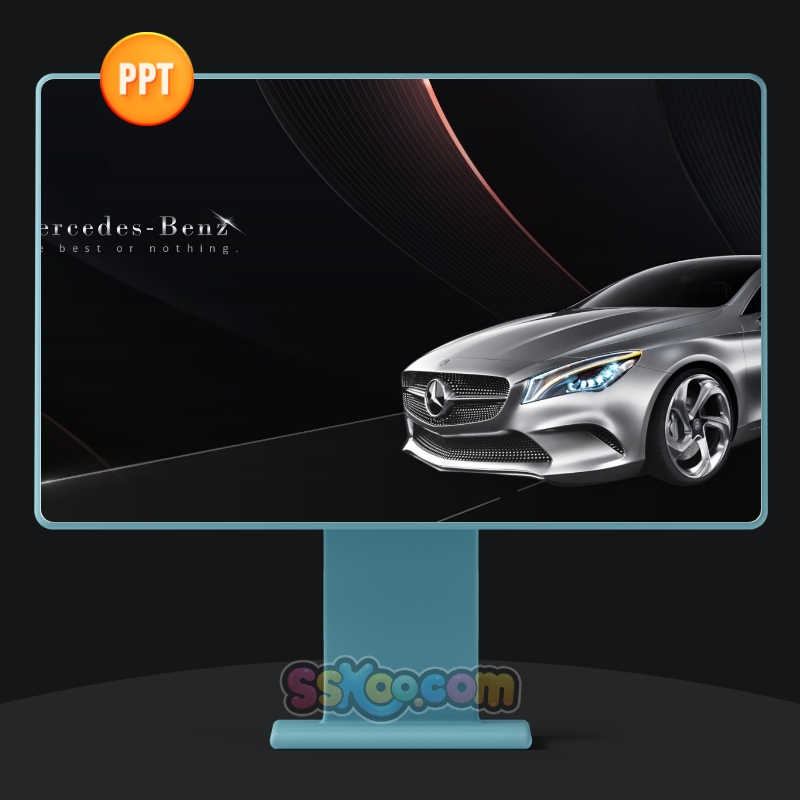 梅赛德斯-奔驰Mercedes - benz发布会智能汽车宣传推广PPT模板演示文档