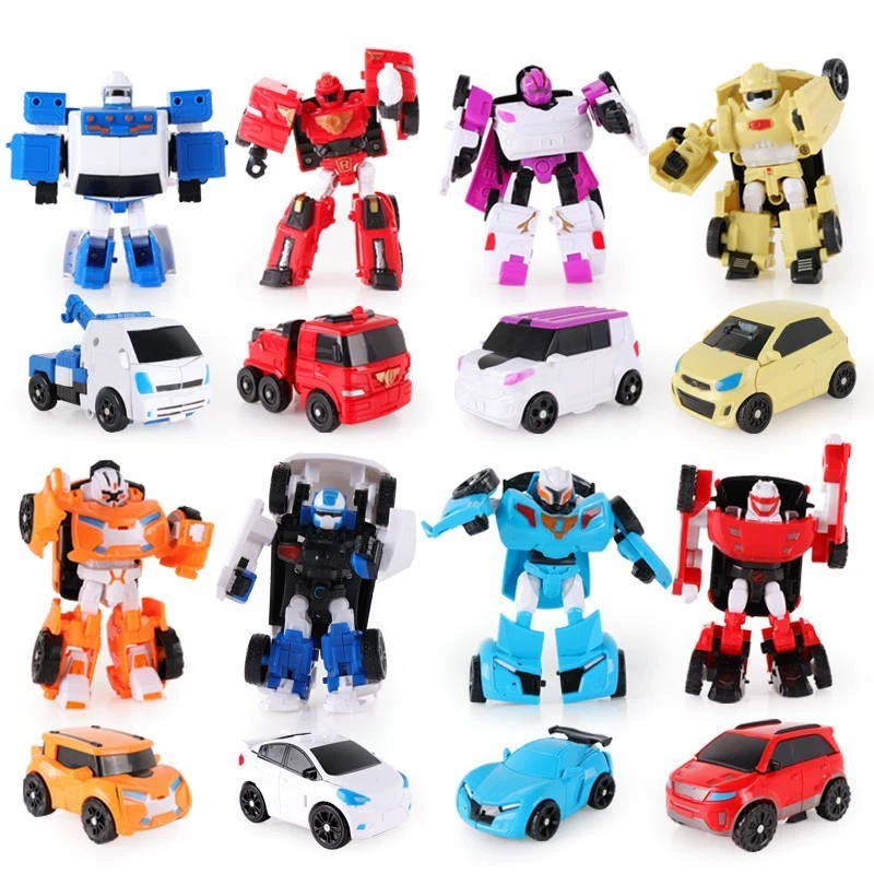 Transformers đồ chơi xe ô tô mô hình đồ chơi trẻ em cậu bé Tobao anh em vừa vặn tay mini - Đồ chơi robot / Transformer / Puppet cho trẻ em