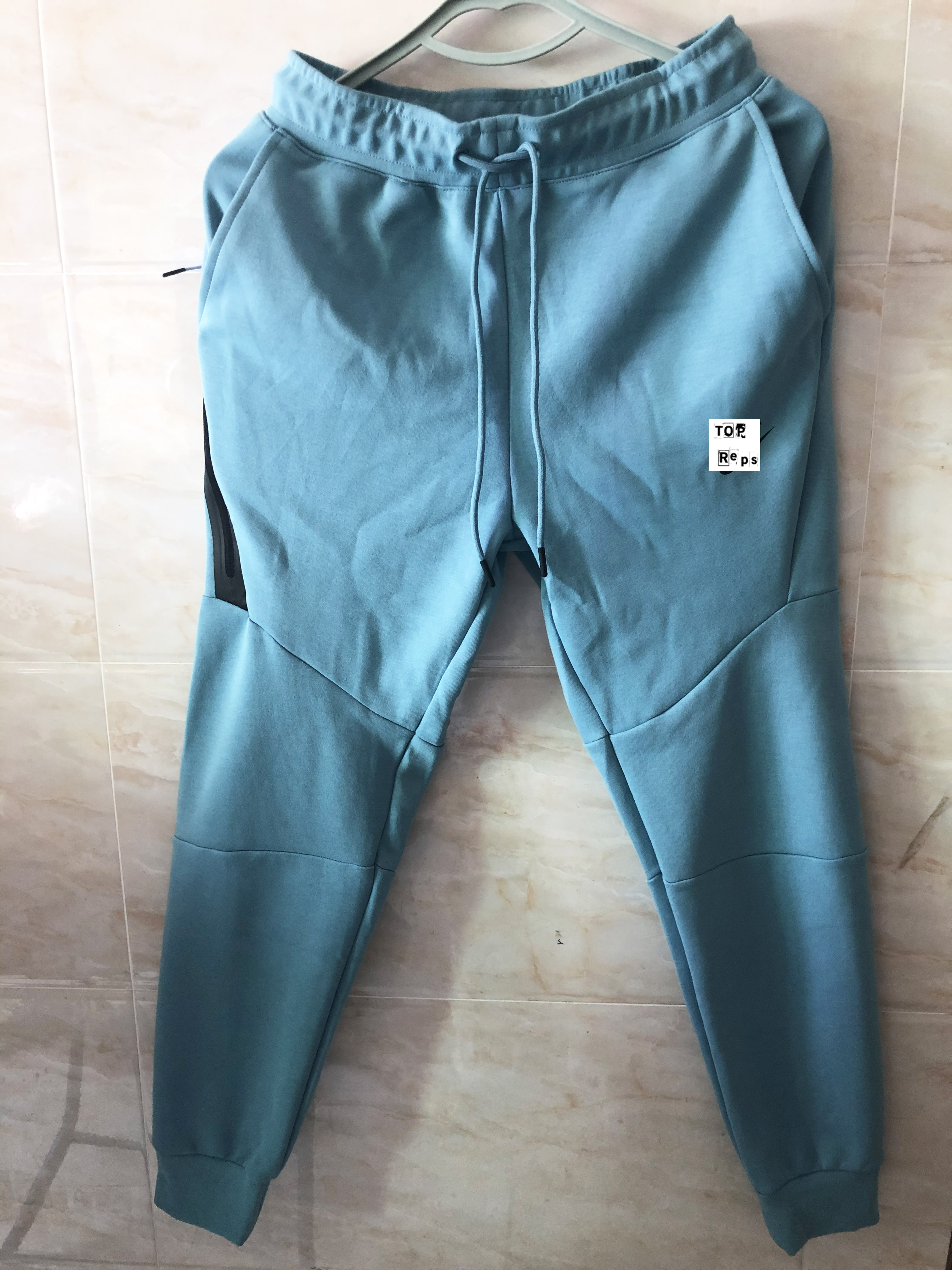 Wathet2019 Vanish paragraph spring and autumn man new pattern wear-resisting Air layer cotton Elastic cotton motion Casual suit loose coat trousers