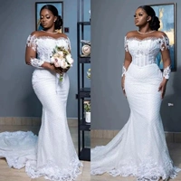 African White Mermaid Wedding Dresses Women Bridal Gowns