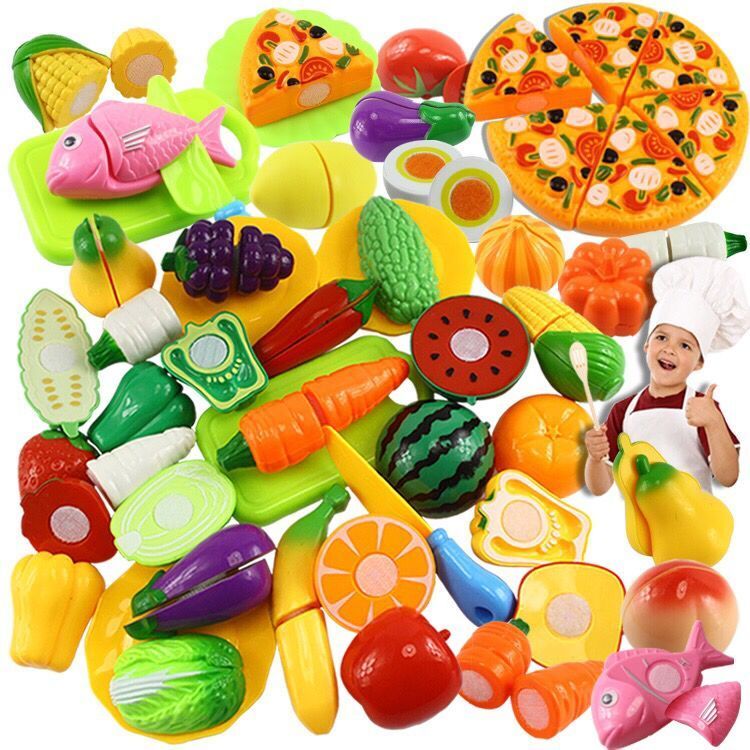 儿童过家家仿真切水果玩具蔬菜披萨切切乐塑料玩具果套装