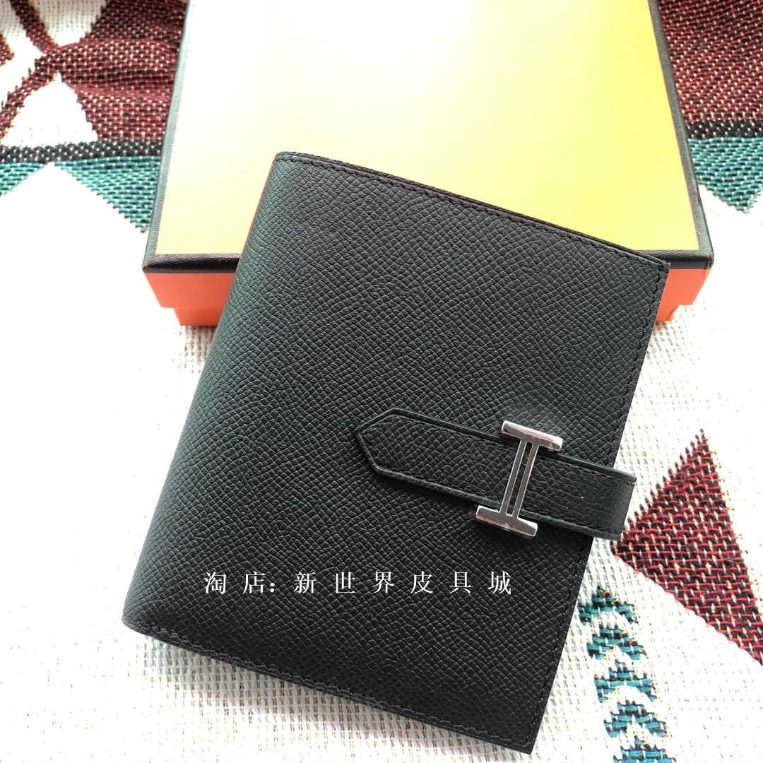 Black & EP Leatherfree shipping new pattern Simplicity Europe and America H home Import palm prints eposm skin H buckle wallet ma'am Card bag  genuine leather