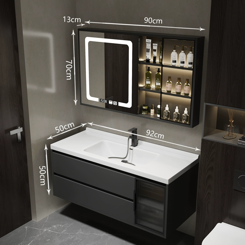 Tủ phòng tắm đơn giản hiện đại kết hợp gốm sứ nhà vệ sinh bàn rửa tích hợp, rửa mặt, sang trọng ánh sáng, rửa quần áo chậu chậu rửa âm bàn đá vòi nước bồn rửa mặt 