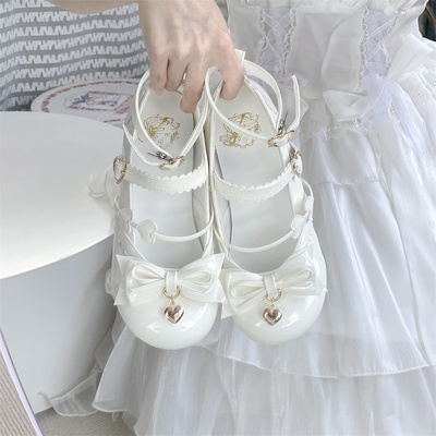 taobao agent 酱酱小饼干 LOLITA Sweetheart Love Qu original and round -headed cute student Mary Zhen Spring and Autumn Women's Shoes