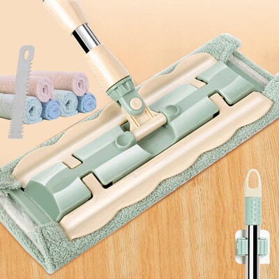 大号免手洗平板拖把家用瓷砖旋转拖把木地板地拖布墩布34