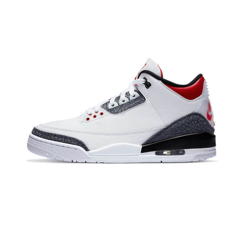 Aj3 Flame RedRetrojordanik Basketball shoes AJ3 Hiroshi Fujiwara black and white cement North Carolina blue Flaming red chlorophyll Men's and women's shoes
