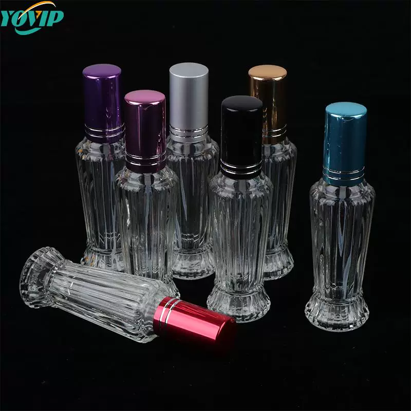 [12ml Transparent Square Glass Perfume Bottle Thick Mini Frag]