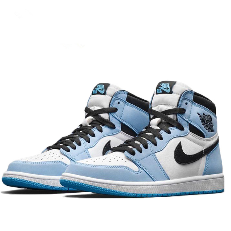 University Bluequality goods Nike AJ1 Obsidian university blue Men's Shoes Black Silver Barb Biology hacker Shadow grey Gao Bang Women's Shoes