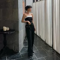 Модные летние штаны, расширенный черный комбинезон, коллекция 2021, французский стиль, изысканный стиль