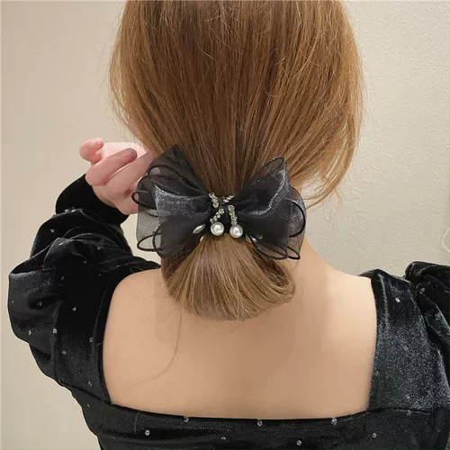 Изысканная резинка для волос с бантиком, летний аксессуар для волос, популярно в интернете