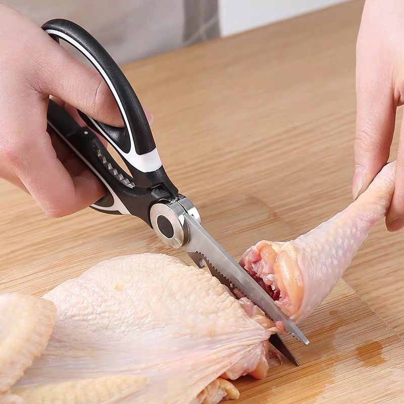 多功能∴厨房剪刀家用杀鱼专用剪鸡骨烤肉神器特大号不锈钢强力�剪子