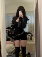 Летняя черная короткая мини-юбка с молнией, комплект, в американском стиле, премиум класс