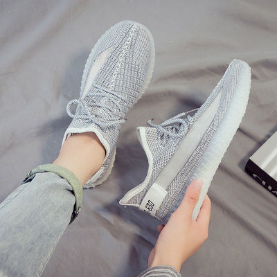 夏季男鞋350满天星椰子鞋男士运动韩版潮流网面鞋透气飞织网鞋子