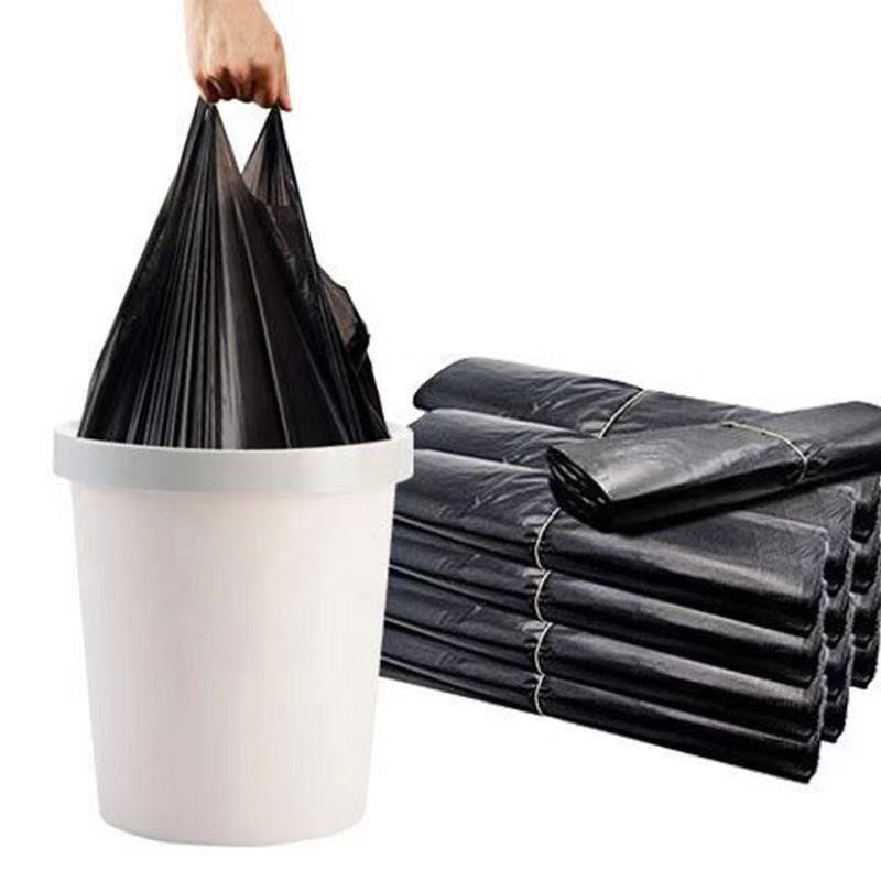 400只黑色垃圾袋家用加大加厚一次性物业厨房手提式背Ψ心塑料袋