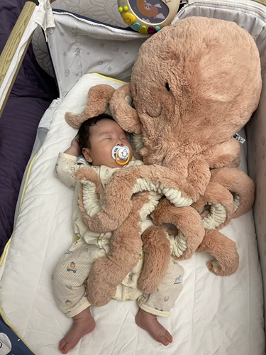 Детская успокаивающая безопасная кукла для рыбалки для сна, плюшевая подушка, игрушка, осьминог