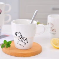 Cốc cà phê văn phòng nhà uống cốc nước gốm stack cup đơn giản động vật nhỏ với muỗng không bao gồm sáng tạo cốc sữa bình tập uống nước cho bé