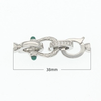 Серебряная подкова жемчужная пряжка (закрытая пряжка) D363