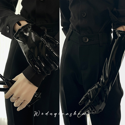 taobao agent [Trafficking spot] BJD bright skin black gloves three -point uncle ID75 hand accessories long short model