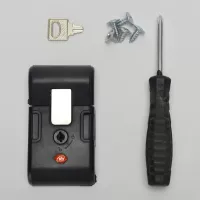 Один черный замок с пряжкой + винт отвертка