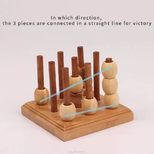 Мини -титская деревянная головоломка для детей современный 3D xoxo