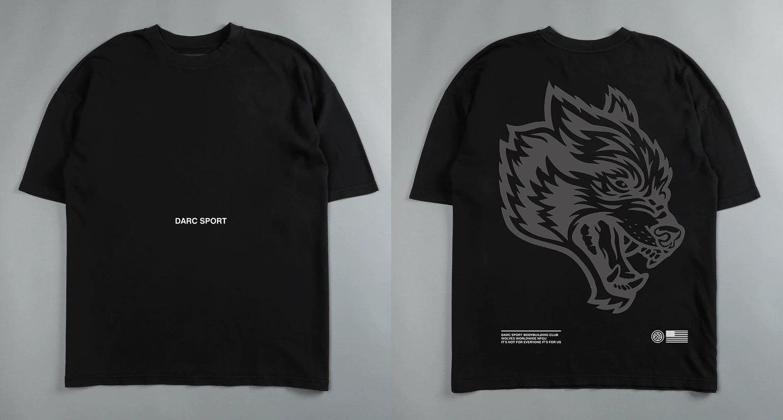 [Darc Wolf Спорт футболки Oversized графика DTG печать техника]
