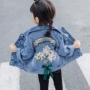 Áo khoác denim bé gái mùa thu năm nay phiên bản mới của Hàn Quốc dành cho bé nhỏ 3 bé 4-5-6 tuổi bé gái kiểu tây - Áo khoác áo khoác trẻ em nữ 10 tuổi