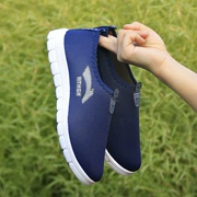 Bán buôn giày vải Bắc Kinh cũ nữ mùa xuân trung niên giày đi bộ nữ đế thấp đế thấp giúp giày nữ 2019 mùa hè giày nữ mới - Giày cắt thấp